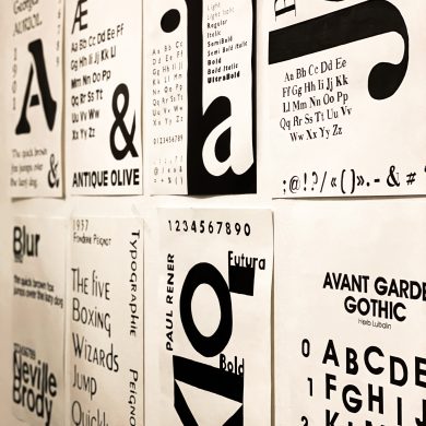 Des projets de typographie réalisés par les étudiants en design graphique à l'ECV Lille.