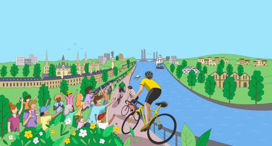 affiche du Tour de France pour la ville de Bordeaux 