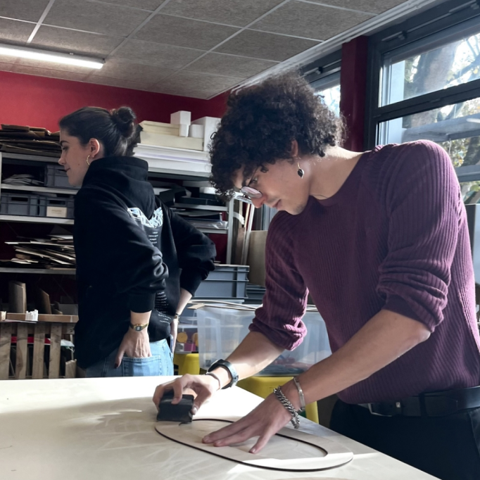 étudiant Erassmus workshop design de l'ecv lille à louvre lens