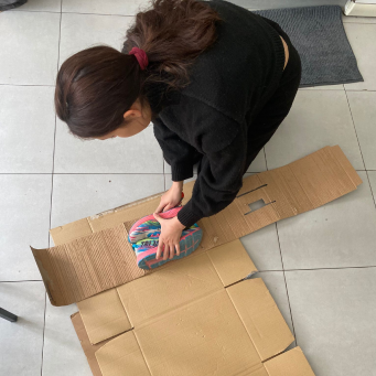 projet d’emballage Nike Air, réalisé par Amelia Sampaolo